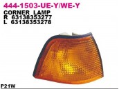 Фонарь указателя поворота лев (жёлтый) BMW: E36 91-97