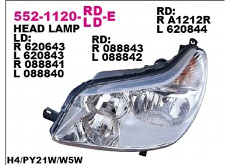 Фара передн лев с ЭК CITROEN: C5 10.04-