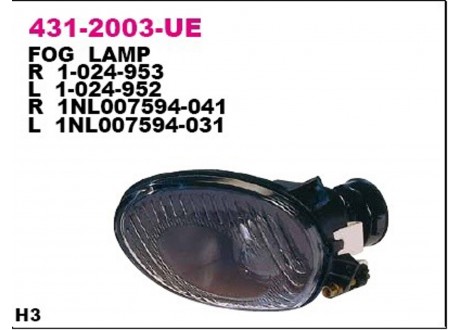 Фара противотуманная передн лев FORD: MONDEO II 09.96-00