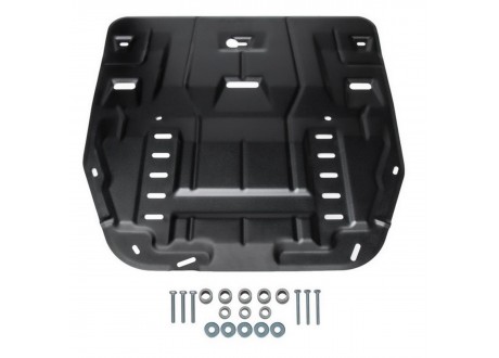 Защита картера и КПП Hyundai Santa Fe 2020-, V - 2.2d, 2.5, 3.5/KIA Sorento 2020-, V - 2.2d, 2.5, 3.5 с крепежом, сталь