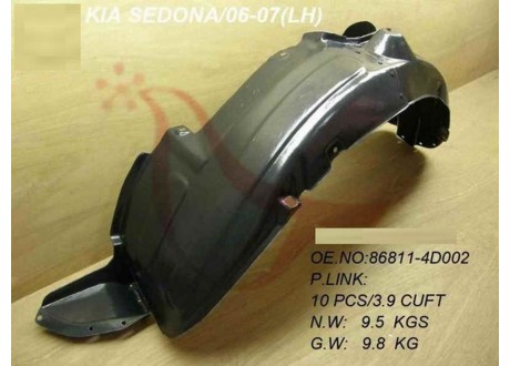 Подкрылок передн левая KIA: SEDONA/CARNIVAL 06-