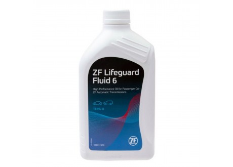 Масло трансмиссионное полусинтетическое 1л - ZF LifeGuardFluid 6, полусинтетика (желтый) для АКПП ZF серии 6HP (исключение: 6HP19A, 6HP19X, 6HP26A61 и 6HP28AF)