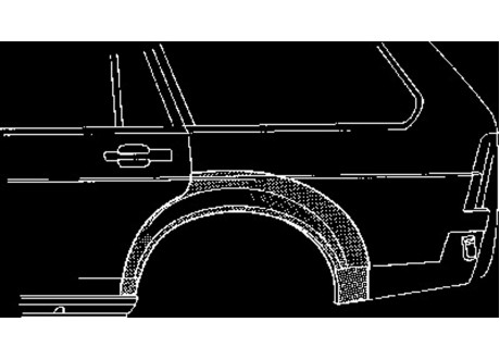 Арка крыла OPEL: MANTA 79-84 задн прав мод 4дв