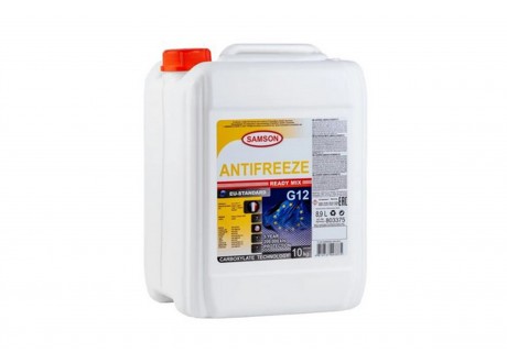 Антифриз 10кг - готовый желтый, EU-Standard G12, Renault 41-01-001/-Т, VW TL 774-D, GM 6277M, GM 9986100, Chrysler MS-9769, Ford WSS-M97B51-A1