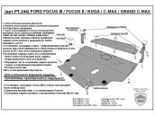 Защита двигателя и КПП FORD C-MAX с 2003-... металлическая
